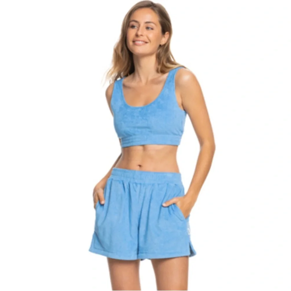 ROXY ❤️‍🔥 TERRY CLOTH CROP TOP NWT SIZE MEDIUM